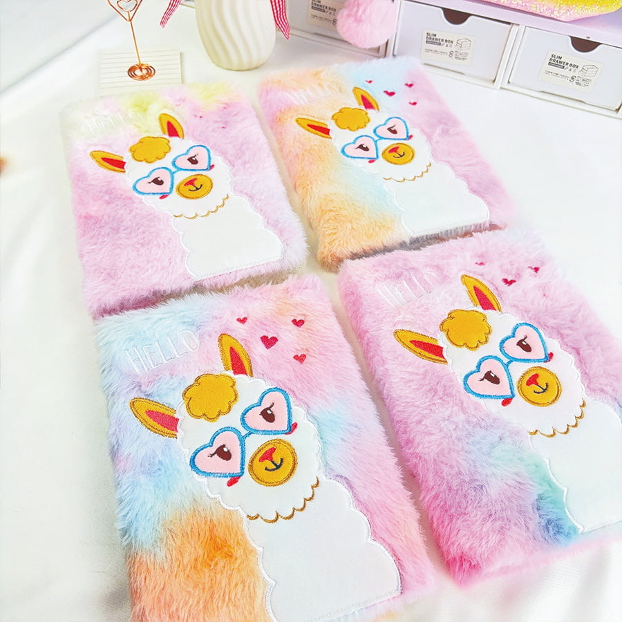 A5 Cute Alpaca Diary Plush Notebook A5 Cute Alpaca Diary Plush Notebook