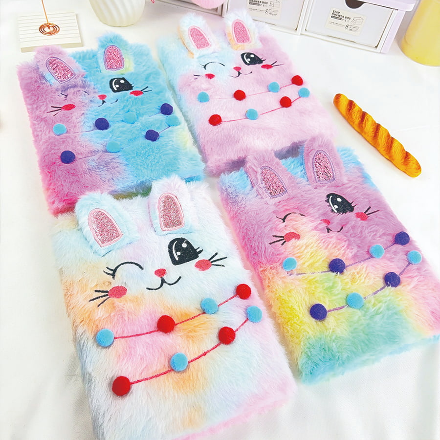 A5 Cute Cat Diary Plush Notebook A5 Cute Cat Diary Plush Notebook