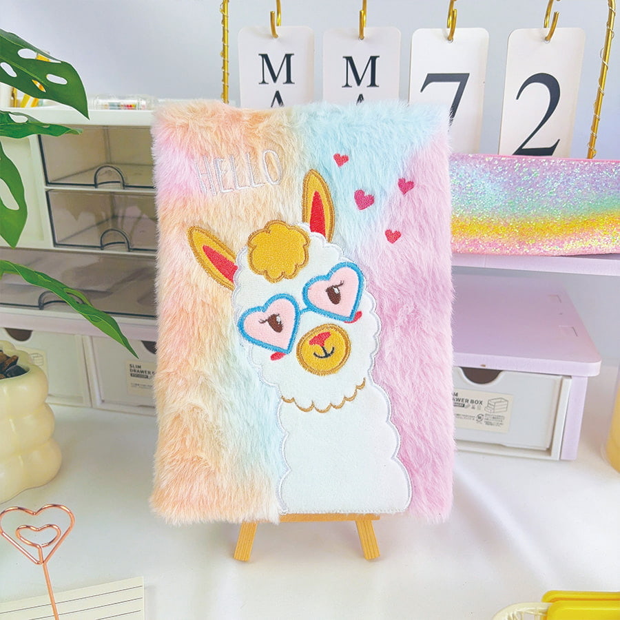A5 Cute Alpaca Diary Plush Notebook A5 Cute Alpaca Diary Plush Notebook