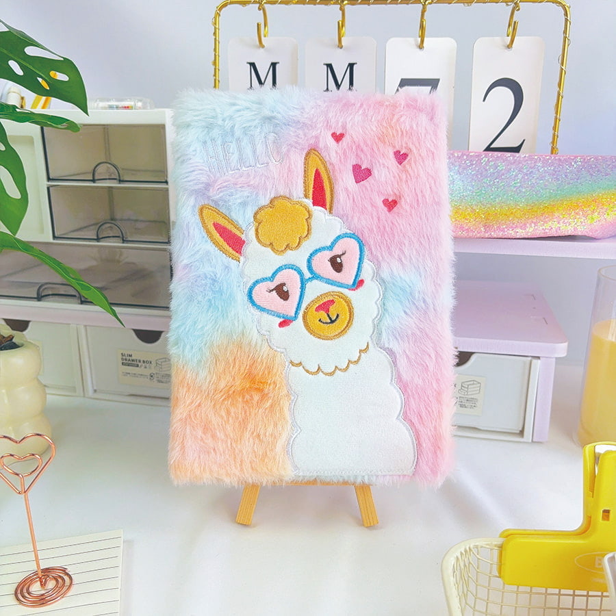 A5 Cute Alpaca Diary Plush Notebook