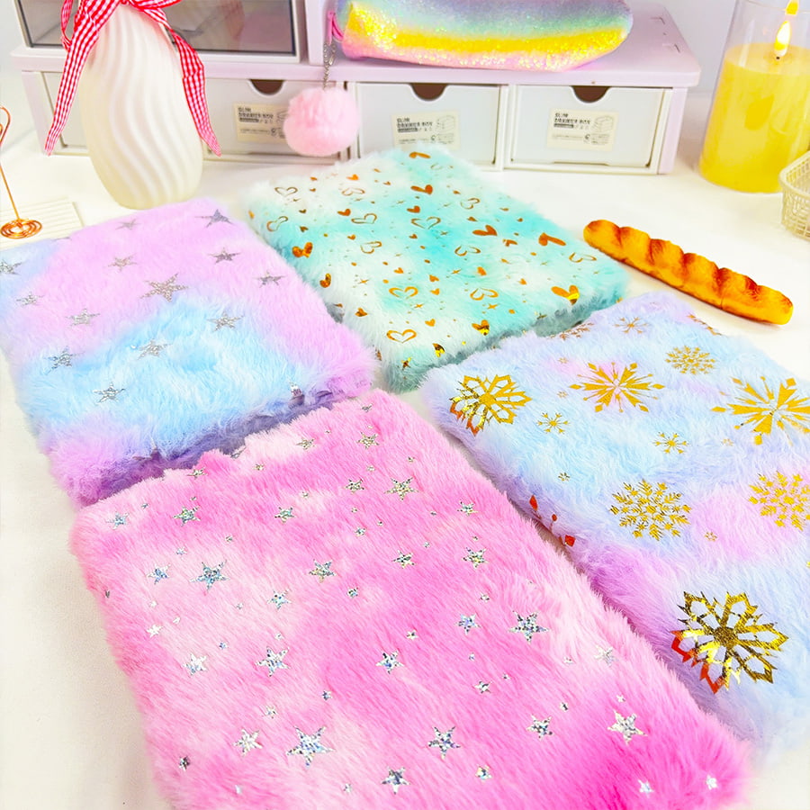 A5 Cute Star Diary Plush Notebook